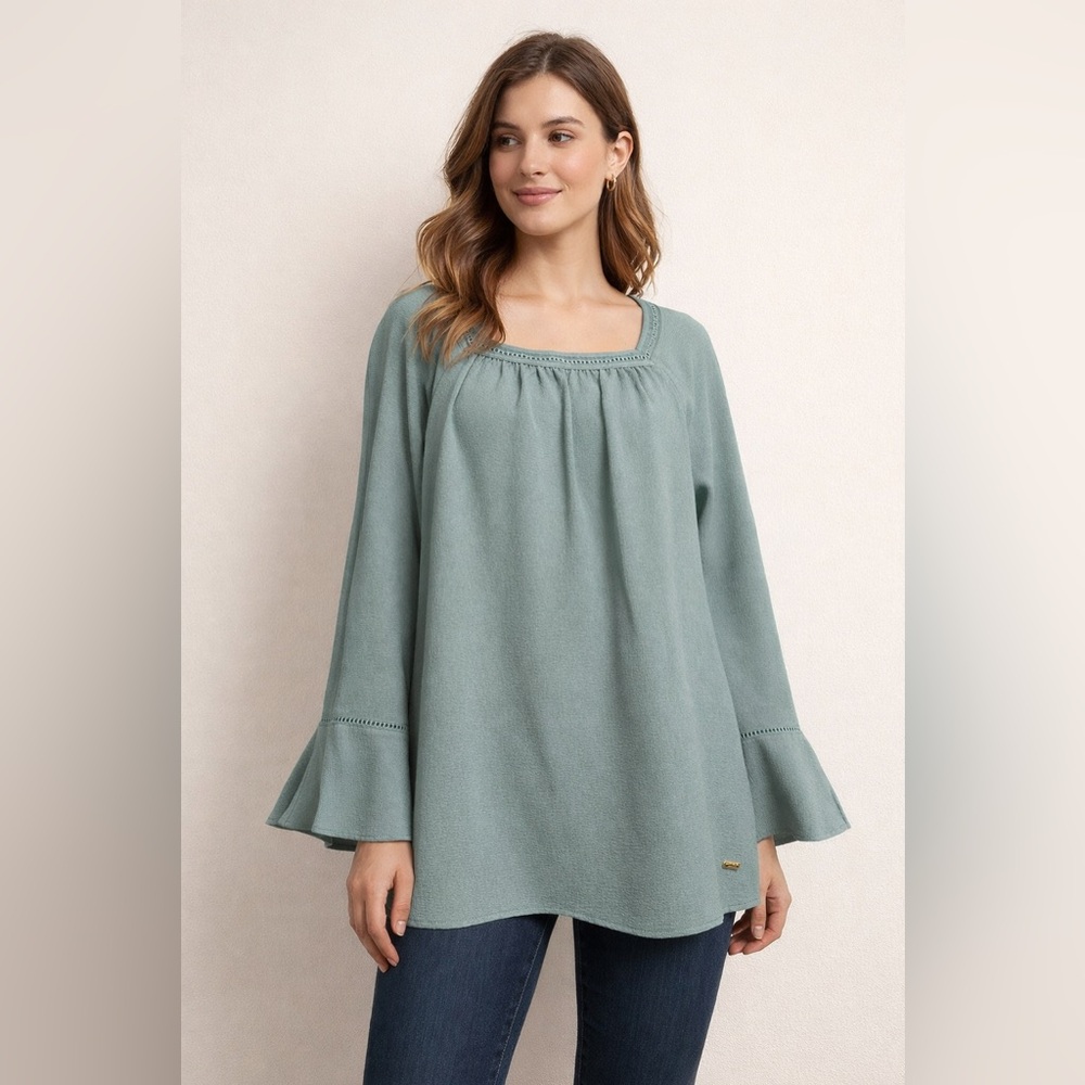 🌿✨ Marc New York Sage Green Bell Sleeve Blouse NWT | Sz M